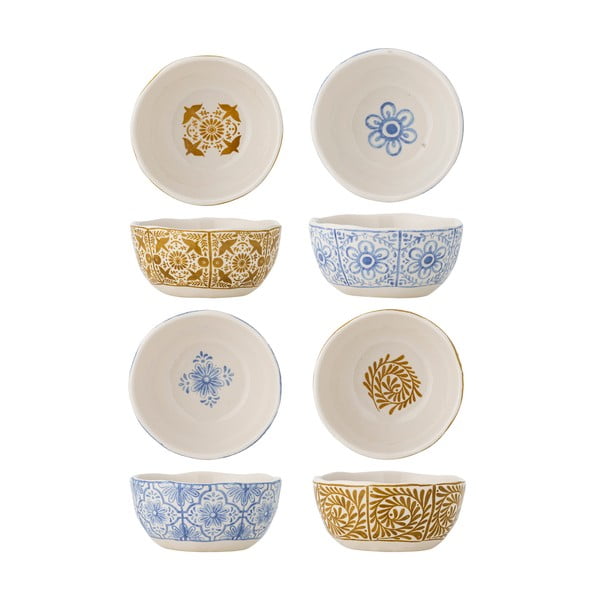 Сини/оранжеви глинени купички в комплект от 4 бр. 200 ml Milton – Bloomingville-image-2