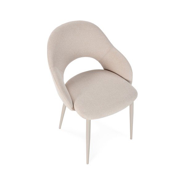 Бежови тапицирани трапезни столове в комплект 2 бр. Lia – Marckeric-image-3