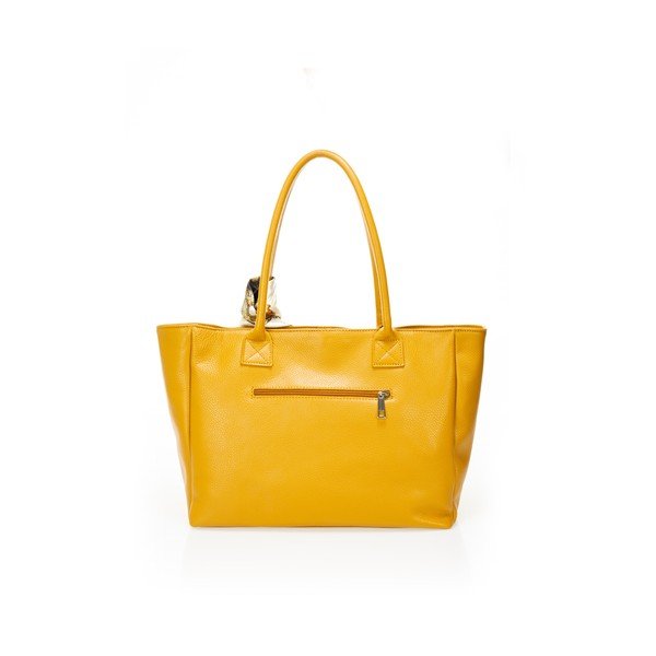 Жълта кожена чанта Nina - Giorgio Costa-image-1