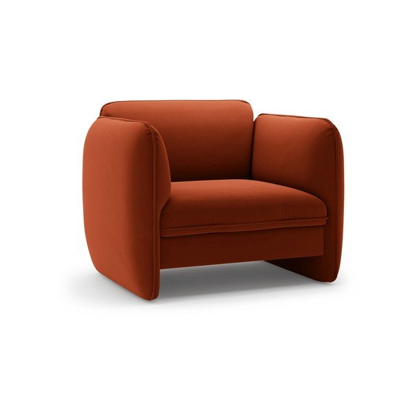 Кадифено кресло в тухлен цвят Georgia – Micadoni 