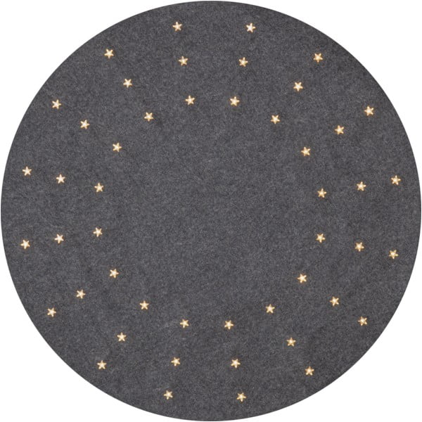 Сив килим под коледната елха с LED осветление , ø 80 cm Granne - Star Trading