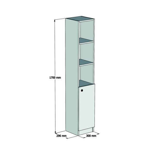 Шкаф за баня с рафтове, 30 x 170 cm Trend - Puqa Design-image-2