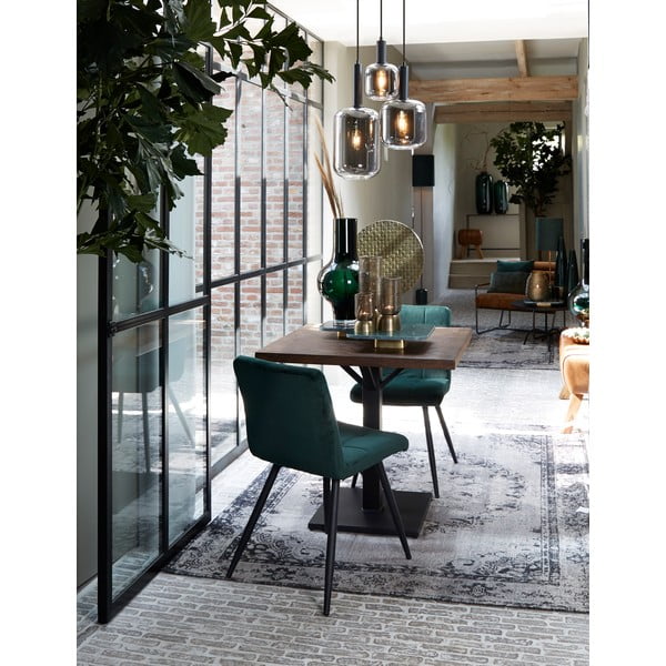 Сива лампа за таван със стъклен абажур ø 21 cm Lekar - Light & Living-image-4