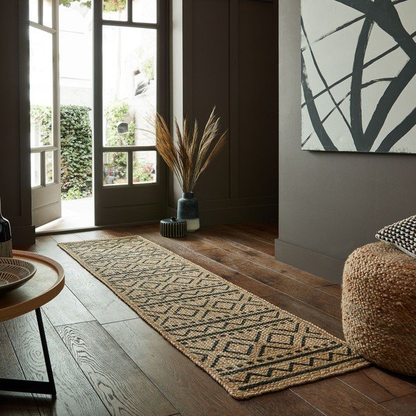 Пътека от юта в естествен цвят 60x230 cm Luis - Flair Rugs-image-1
