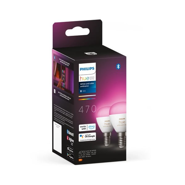Комплект крушки 2 бр. E14, 5 W White and color ambiance – Philips Hue-image-2