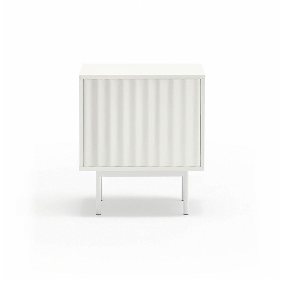 Бяло матово нощно шкафче Sierra – Teulat