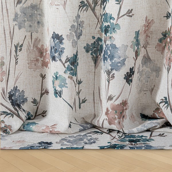 Светлосиньо/кремаво перде 135x250 cm Flosi – Restilo-image-4