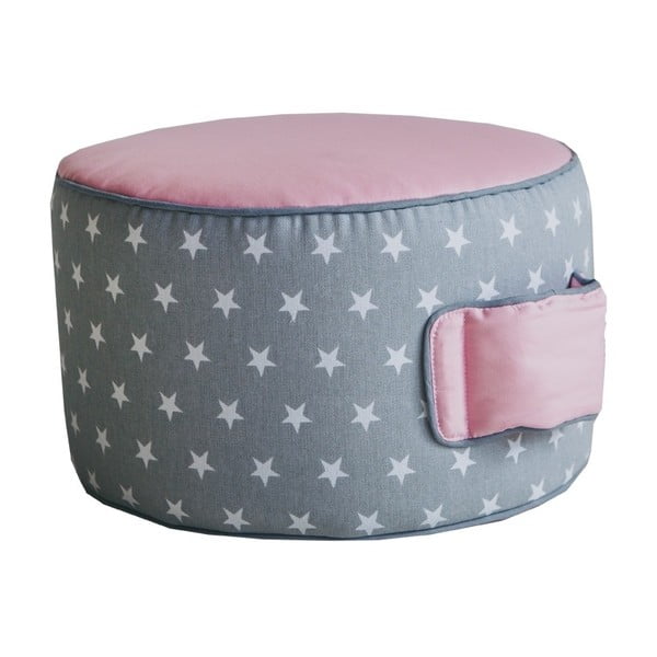 Růžovo-šedý sedací puf VIGVAM Design Stars