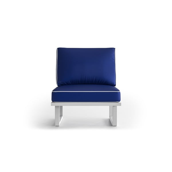 Кралско синьо градинско кресло с бяла тапицерия Angie - Marie Claire Home