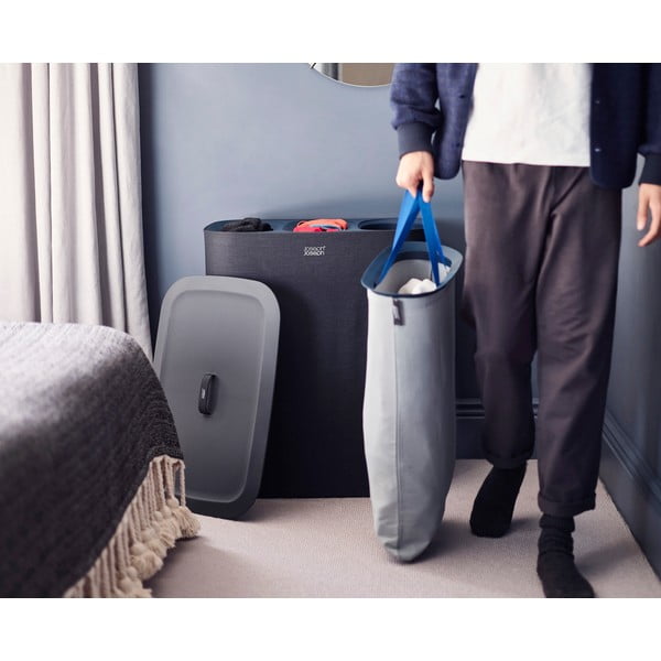 Антрацит текстилен кош за пране Tota Trio – Joseph Joseph-image-1