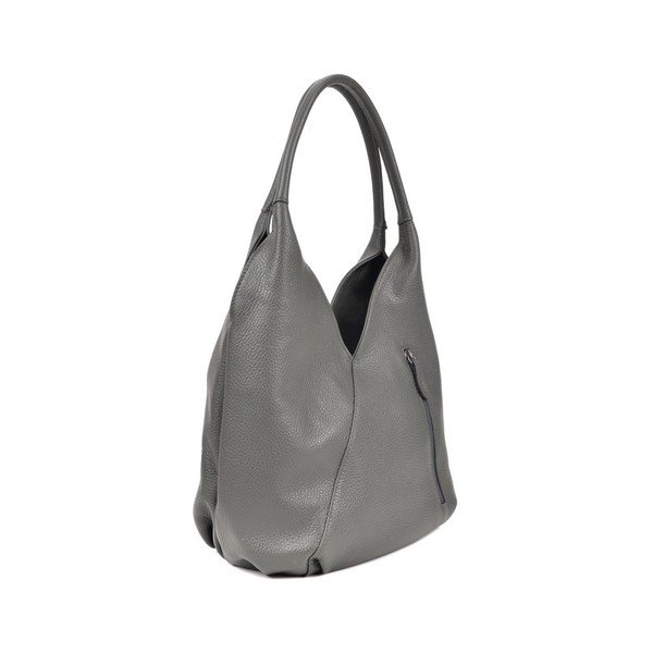 Сива кожена чанта Reserva Grigio - Roberta M-image-1