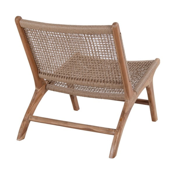 Кафяв градински стол от тиково дърво Derby - Bonami Essentials-image-2