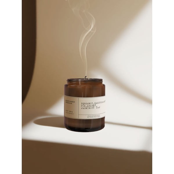 Ароматна свещ от соев восък време на горене 40 час #46 Bergamot, Jasmine, Opuncia – Perfumed Prague