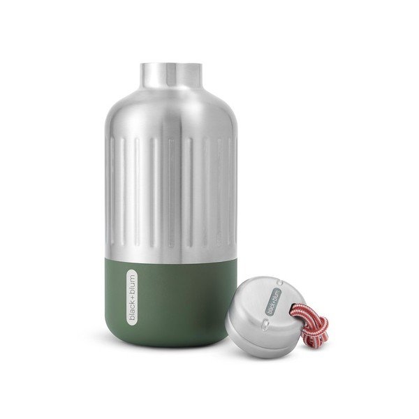 Термо бутилка от неръждаема стомана в сребрист цвят 650 ml Explorer – Black + Blum-image-4