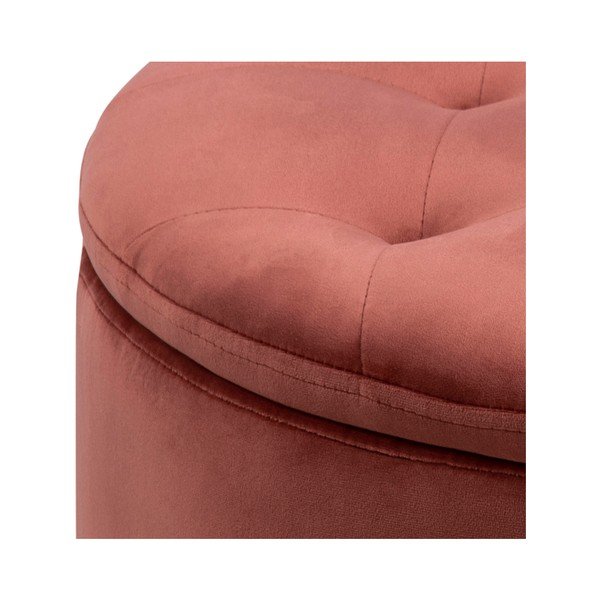 Кадифен пуф в коралово розово , ⌀ 60 cm Retina - Actona-image-3