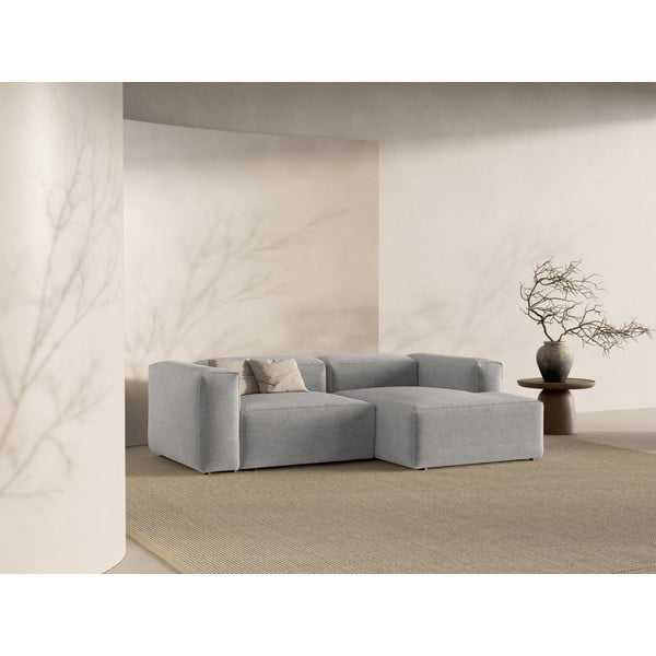 Светлосив ъглов диван (десен ъгъл) Bergamo – Cosmopolitan Design-image-1