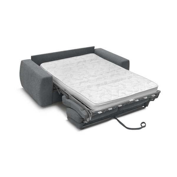 Тъмносив шенилов диван за ежедневно спане/сгъваем 220 cm Hugo – Bobochic Paris-image-4