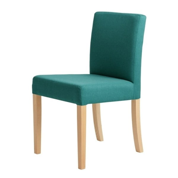 Tyrkysová židle s přírodními nohami Custom Form Wilton