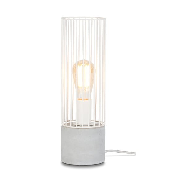Бяла настолна лампа с бетонна основа Memphis - Citylights