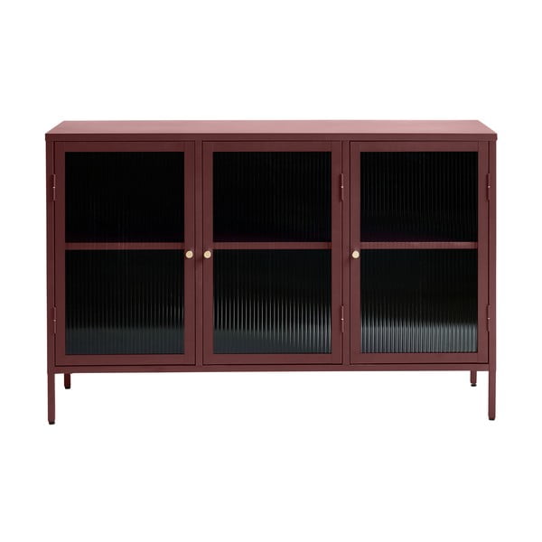Червена метална витрина Bronco, височина 85 cm - Unique Furniture