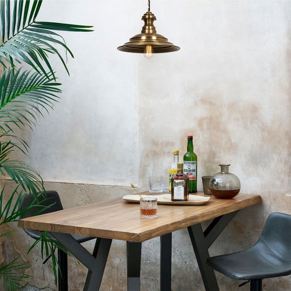 Висящо осветително тяло в бронзов цвят с метален абажур ø 39 cm Obyla – Opviq lights-image-1