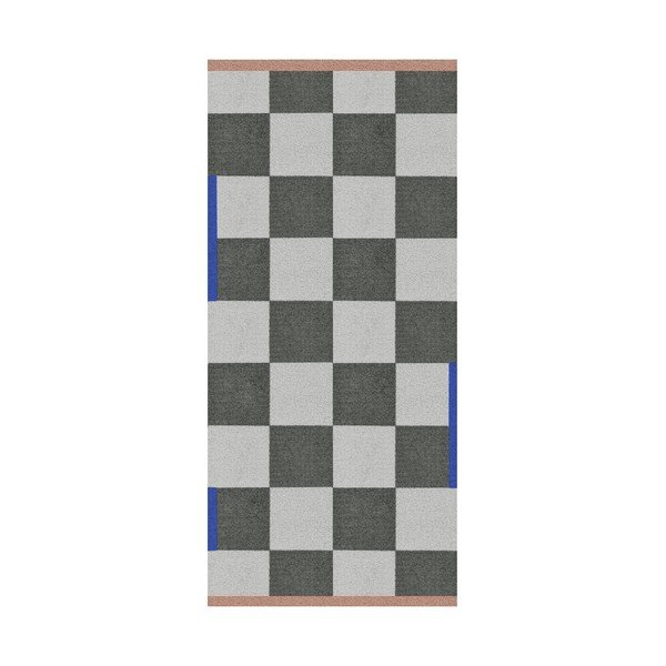 Тъмнозелен/кремав килим подходящ за пране 70x150 cm Square – Mette Ditmer Denmark