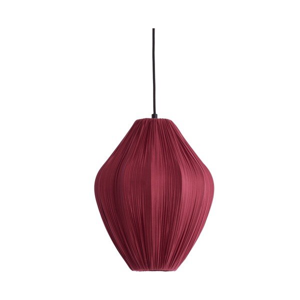 Бордо висящо осветително тяло с текстилен абажур ø 12 cm Verita – Light & Living