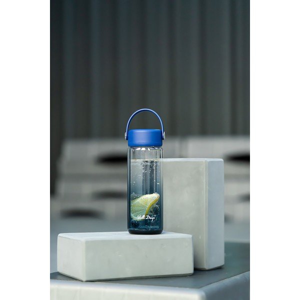 Синя стъклена бутилка  350 ml Fuori – Vialli Design-image-4