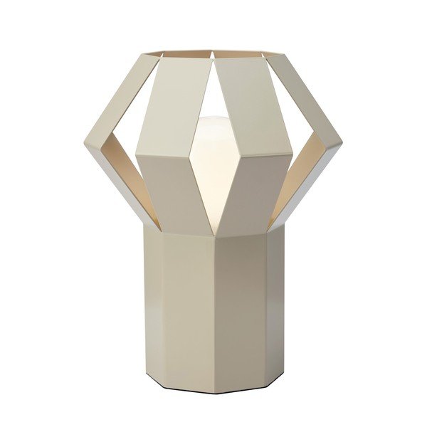 Бежова метална настолна лампа с метален абажур (височина 27 cm) Octa – Markslöjd