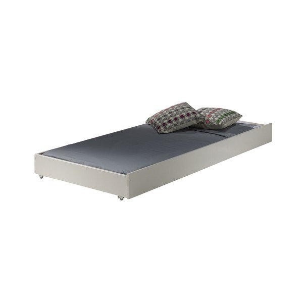 Бяло двуетажно детско легло от масивен бор с място за съхранение 90x200 cm SCOTT – Vipack-image-3