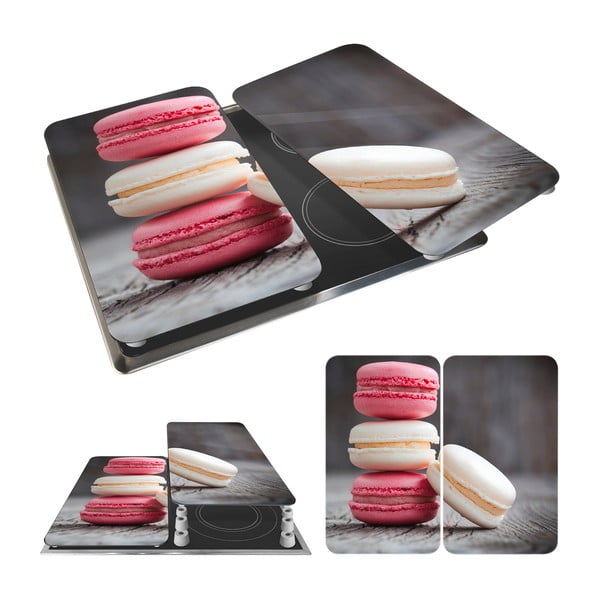 Комплект от 2 стъклени капака за печка , 52 x 30 cm Macarons - Wenko-image-2