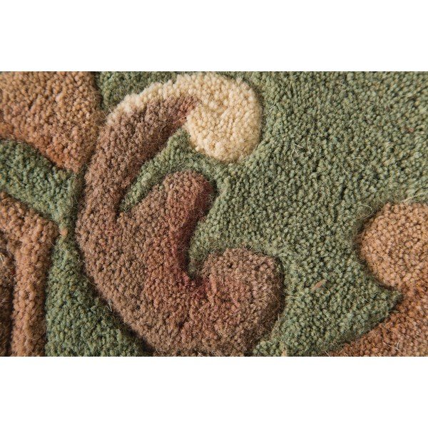 Зелен вълнен килим , 67 x 127 cm Aubusson - Flair Rugs-image-1