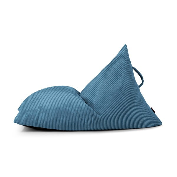Син детски пуф от рипсено кадифе Razzy – SLOWDOWN