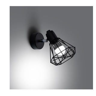 Черна стенна лампа ø 10 cm Varpu - Nice Lamps