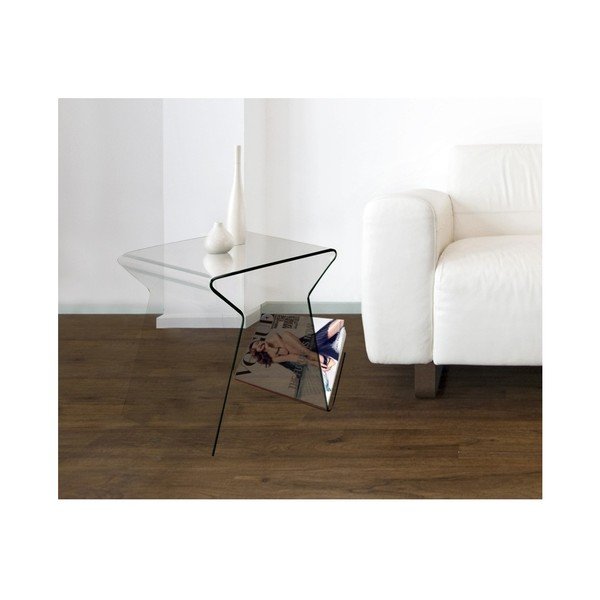 Skleněný odkládací stolek/stojan na časopisy Evergreen House Ra-image-3