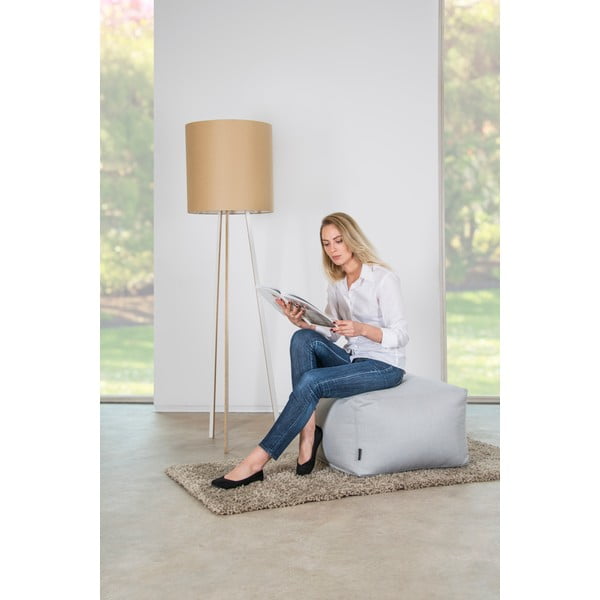 Сиво-бежов пуф Softbox MooG – SLOWDOWN-image-1