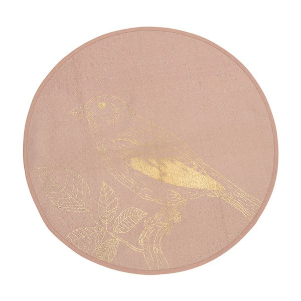 Розов памучен килим Birdie, ⌀ 90 cm - Bloomingville
