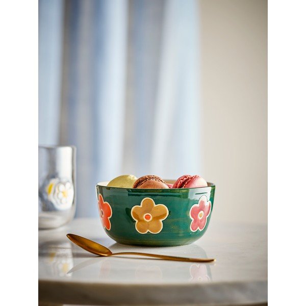 Тъмнозелена глинена детска купичка ø 12 cm Addy – Bloomingville Mini-image-1