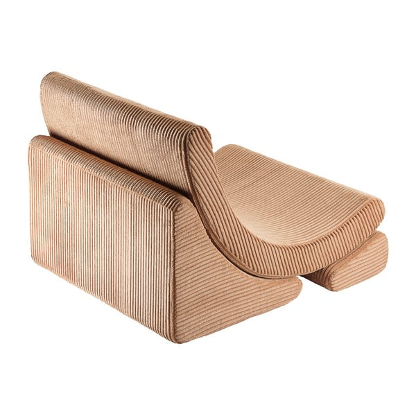 Кафяв детски стол от рипсено кадифе Moon – Wigiwama-image-2