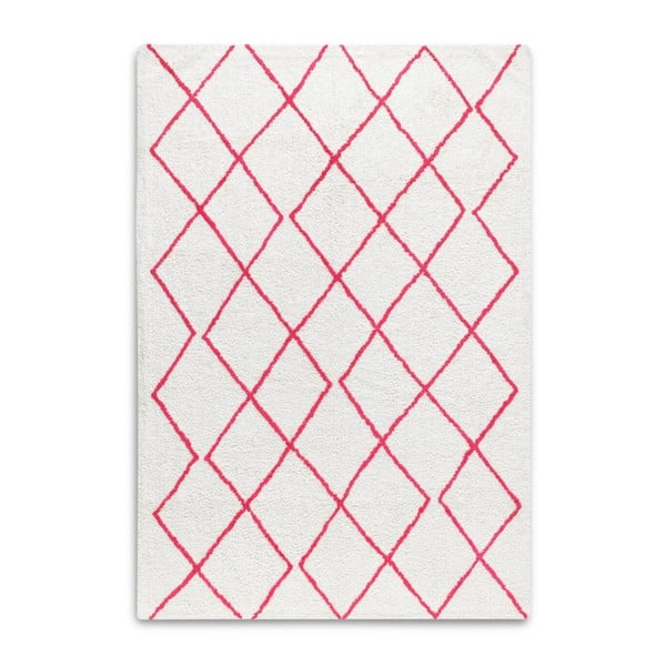 Červenobílý ručně tkaný koberec z bavlny HF Living Morocco, 120 x 170 cm
