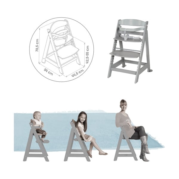 Кафяво-сив стол за хранене Miffy – Roba-image-2