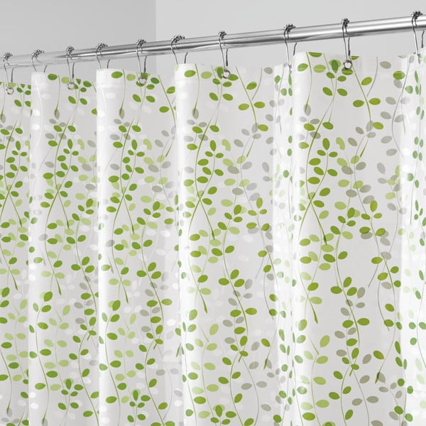 Бяло-зелена завеса за душ Vine, 183 x 183 cm Peva - iDesign