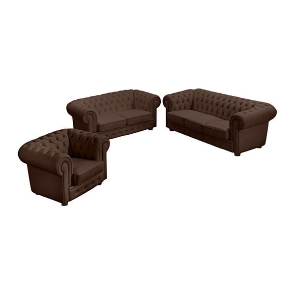 Hnědá pohovka z imitace kůže Max Winzer Bridgeport, 172 cm-image-1