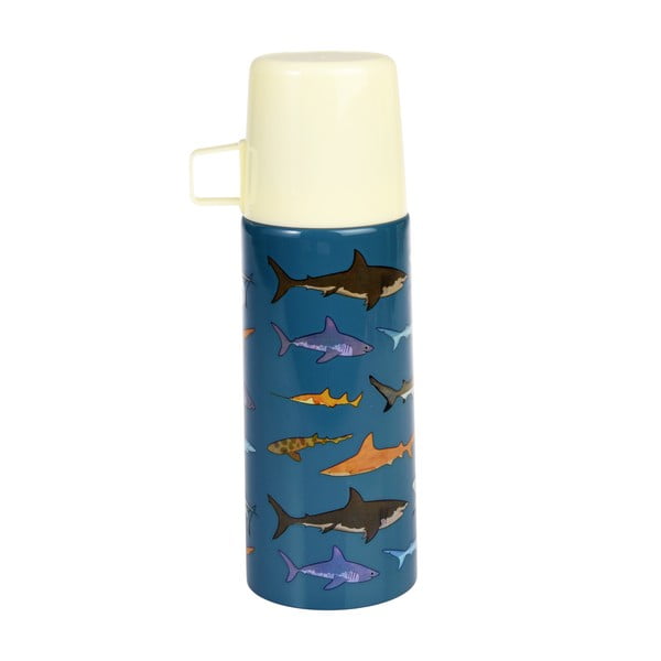 Син детски термос 350 ml Sharks – Rex London-image-2