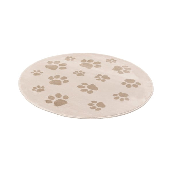 Бежов детски килим ø100 cm Paws Light Beige – FD-image-4