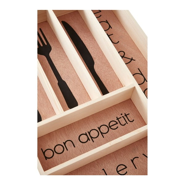 Дървен  органайзер за прибори в естествен цвят 30 x 42 cm Bessan – Premier Housewares-image-3