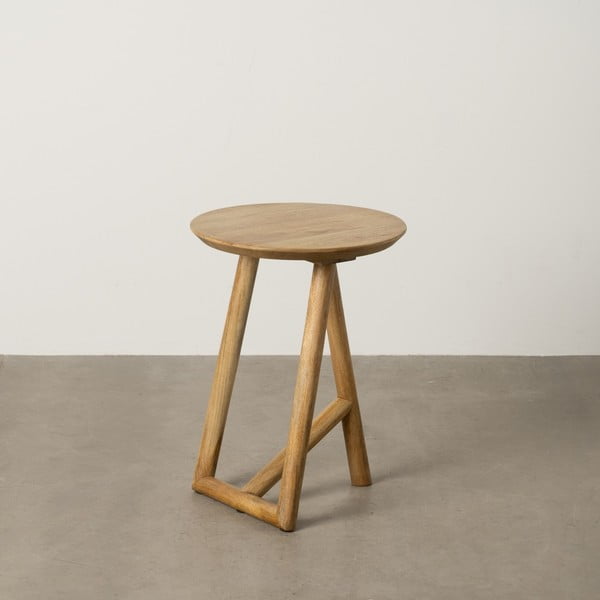 Кръгла странична масичка от масивно манго ø 40 cm Mao – Ixia-image-1