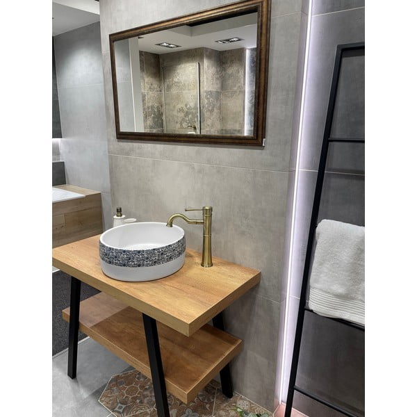 Бяла керамична кръгла мивка ø 41 cm Priori – Sapho-image-2