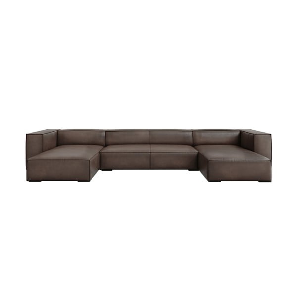 Ъглов диван от кафява кожа (U-образен) Madame - Windsor & Co Sofas