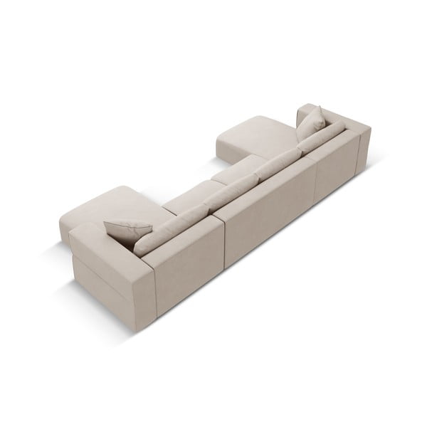 Бежов ъглов U-образен диван Esther – Milo Casa-image-3